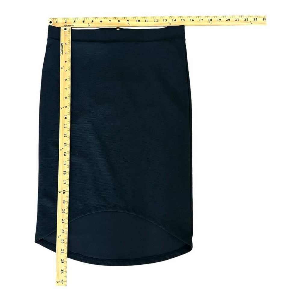 NWT G by Guess Danise Hi Low Midi Skirt Jet Black M - Picture 9 of 10